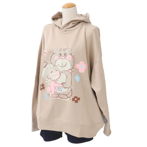 水森亜土 グッズ フーディー キャラクター リラックスパーカー クマ