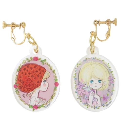 水森亜土 グッズ アクセサリー キャラクター アクリルイヤリング