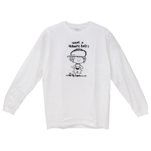 水森亜土 刺繍ロングスリーブT-SHIRTS Tシャツ オトコノコ