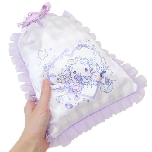 シナモロール こぎみゅんxDOLLY MIX グッズ 巾着袋 キャラクター フリル巾着 PP サンリオ