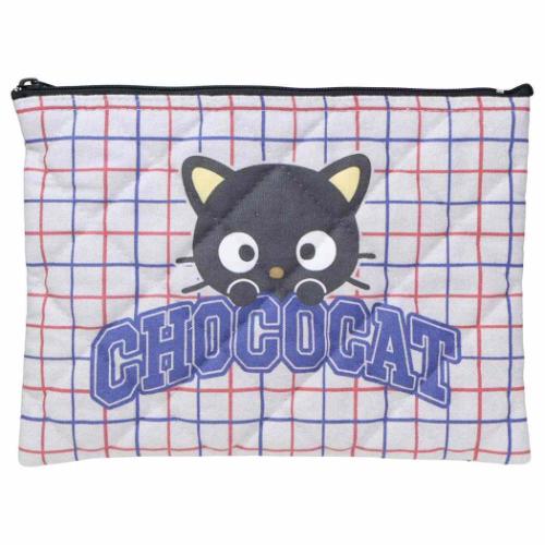 コスメポーチ チョコキャット キルティングポーチ サンリオ カレッジロゴ 小物入れ 化粧ポーチ 爆買