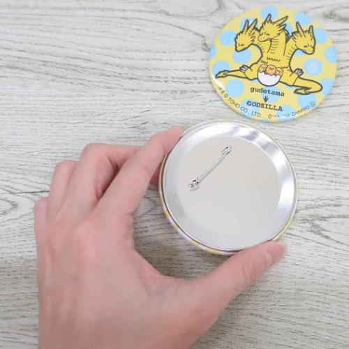 ぐでたま ぐでたまxゴジラ サンリオ キャラクター 缶バッジ カンバッジ