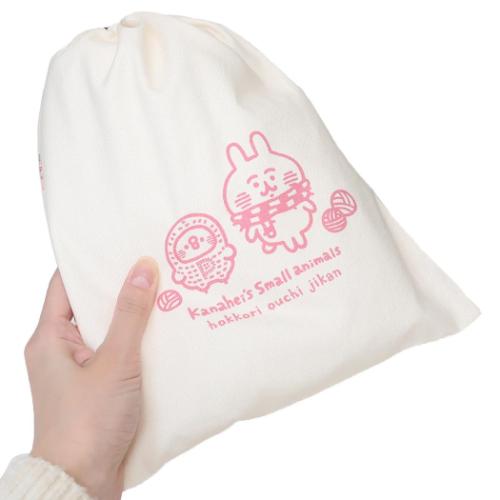 カナヘイの小動物 グッズ 巾着袋 キャラクター きんちゃくポーチ チェック
