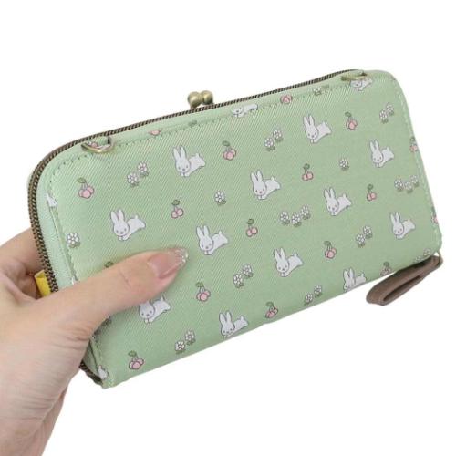 ミッフィー miffy ジャガードお財布ショルダーバッグ （うさぎ柄） グリーン 楽天市場】ミッフィー miffy ジャガードお財布ショルダーバッグ