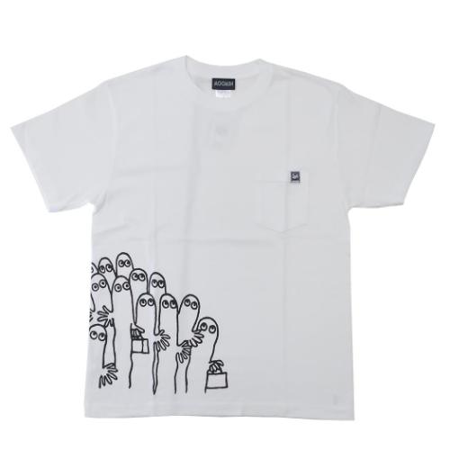 【ムーミン 】POLO T-シャツ ムーミン スナフキン ポケット Tシャツ (ホワイト) Mサイズ アパレル