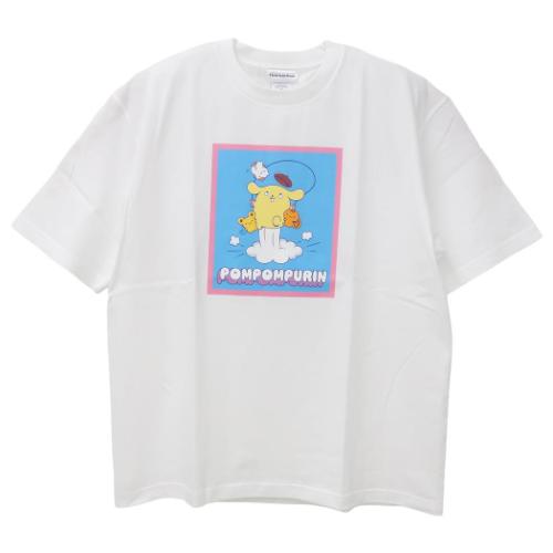 ポムポムプリン BIG T-SHIRTS Tシャツ なわとび ホワイト Lサイズ サンリオ キャラクター