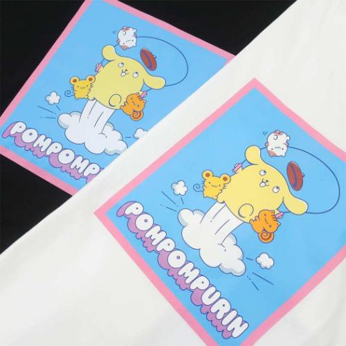 Tシャツ BIG T-SHIRTS なわとび ホワイト Lサイズ ポムポムプリン サンリオ ワタナベ 半袖 キャラクター ポムポムプリン BIG T-SHIRTS Tシャツ なわとび ホワイト L