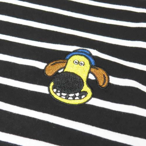 Tシャツ 刺繍ボーダーロンT フリーサイズ ひつじのショーン ビッツァー