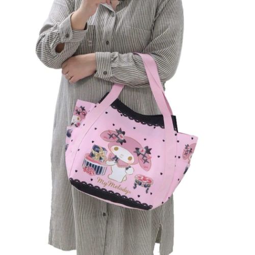 サンリオキャラクターズ チュールフロッキートート（L） K-8681 /マイメロディ クロミ シナモロール ハローキティ