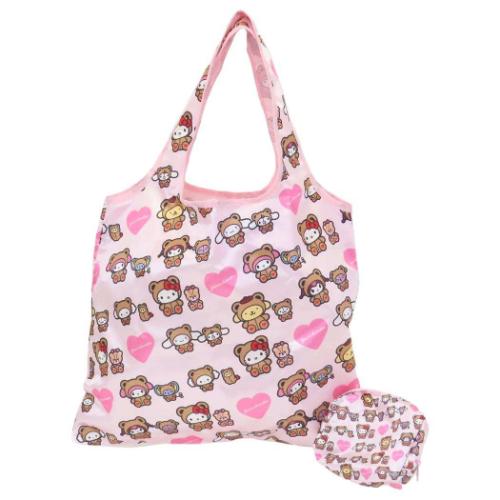 ショッピングバッグ サンリオキャラクターズ サテンエコバッグ サンリオ 6306 お買い物かばん 収納ポーチ付き