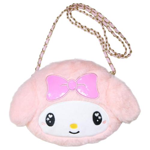 マイメロディ グッズ 斜め掛けかばん キャラクター ファーチェーン