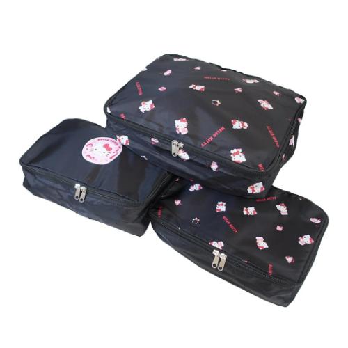 サンリオキャラクターズ トラベルポーチ マルチ収納ケース 3つセット ハローキティ Sanrio ヤスダ通商