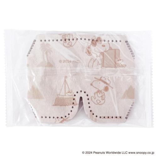 旅行用品 3D不織布アイマスク 5枚入り ピーナッツ スヌーピー 日本マスク ひとみの休息
