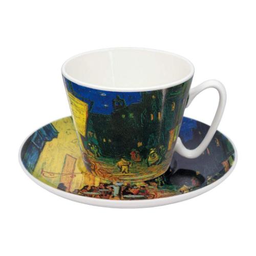 名画 カップ＆ソーサー ゴッホ ペア食器 ユーパワー 夜のカフェテラス