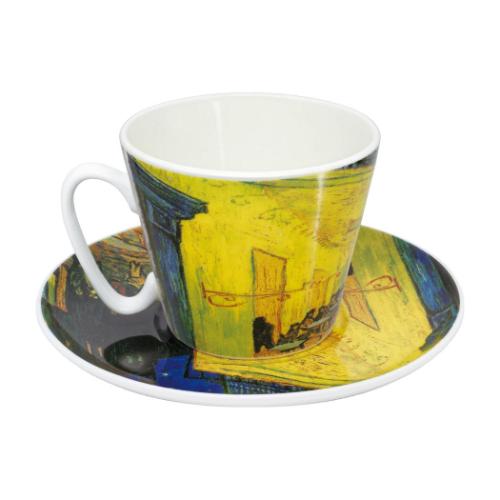 名画 カップ＆ソーサー ゴッホ ペア食器 ユーパワー 夜のカフェテラス