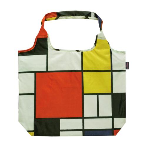 ショッピングバッグ モンドリアン 名画 クーラーエコバッグ コンポジション ライン＆カラー AE-01529 お買い物かばん