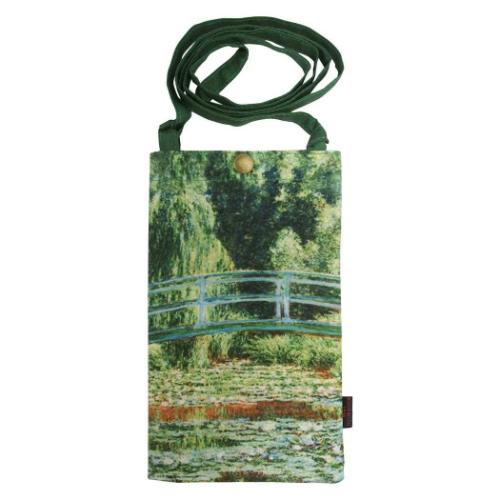 名画 スマホショルダーバッグ モネ スマホポーチ ユーパワー 睡蓮の池と日本の橋 グッズ
