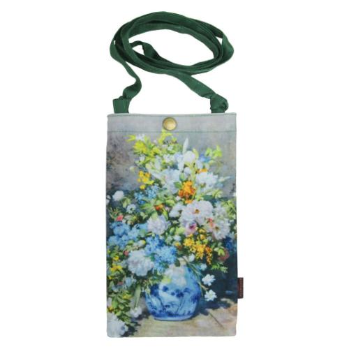 スマホポーチ ルノワール 名画 スマホショルダーバッグ 大きな花瓶 AS-00910 スマホバッグ スマホ入れ