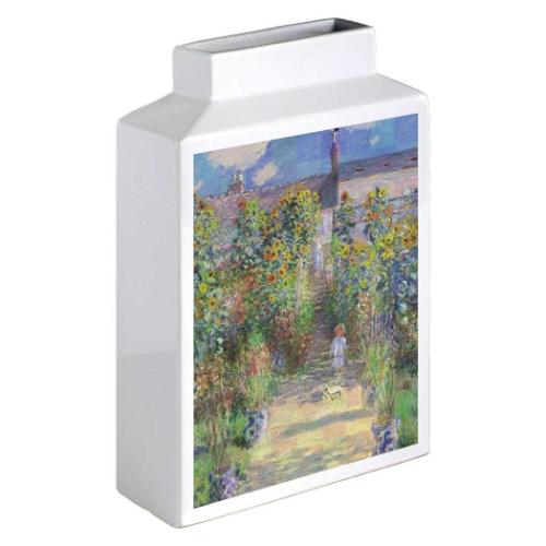 フラワーベース モネ 名画モザイクアートシリーズ アートベース Mサイズ ヴェトゥイユの画家の庭 MV-04015｜cinemacollection