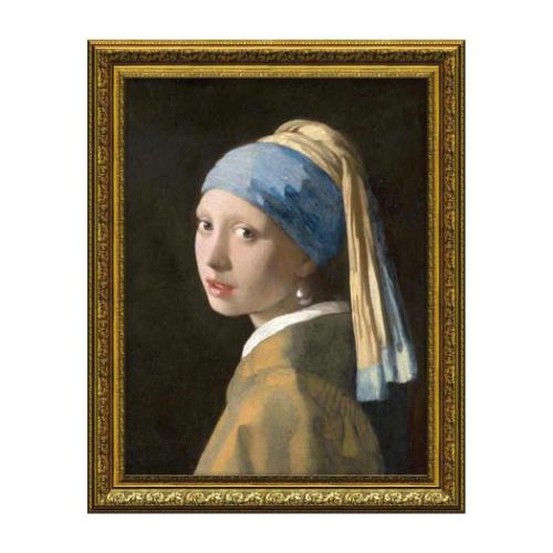 名画 フェルメール ミュージアムアートシリーズ 青いターバンの少女 MW-14023 フレーム付き