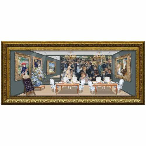 名画 白石 創多 オマージュアート Mサイズ ルノワールのアートレストラン SS-10024 爆買