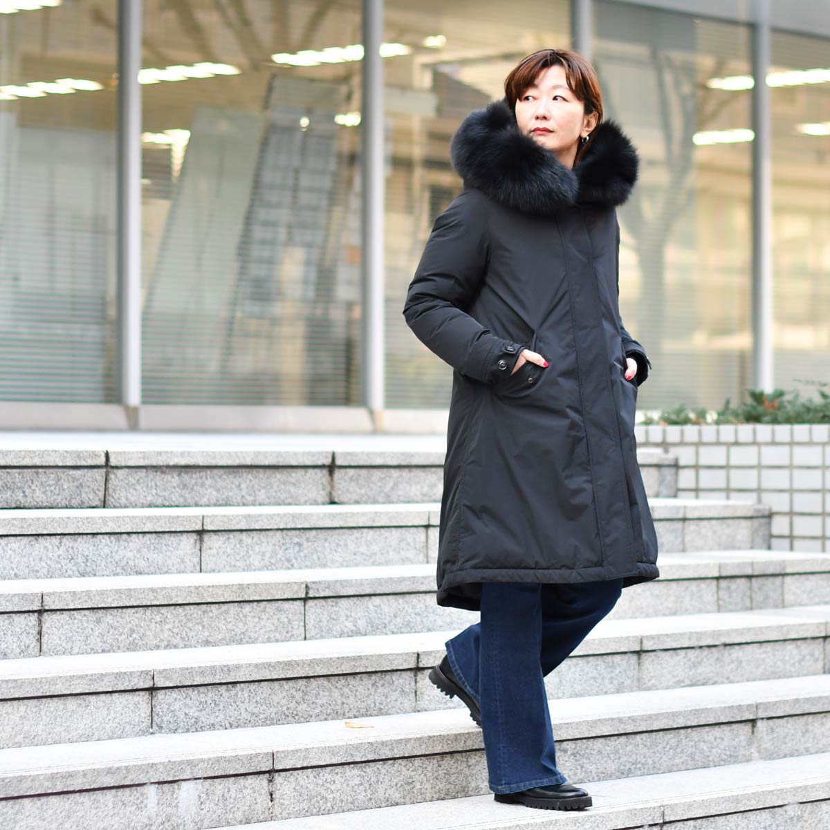 WOOLRICH【ウールリッチ】ダウンコート KEY STONE PARKA WWOU0437 BLACK ポリエステル ブラック