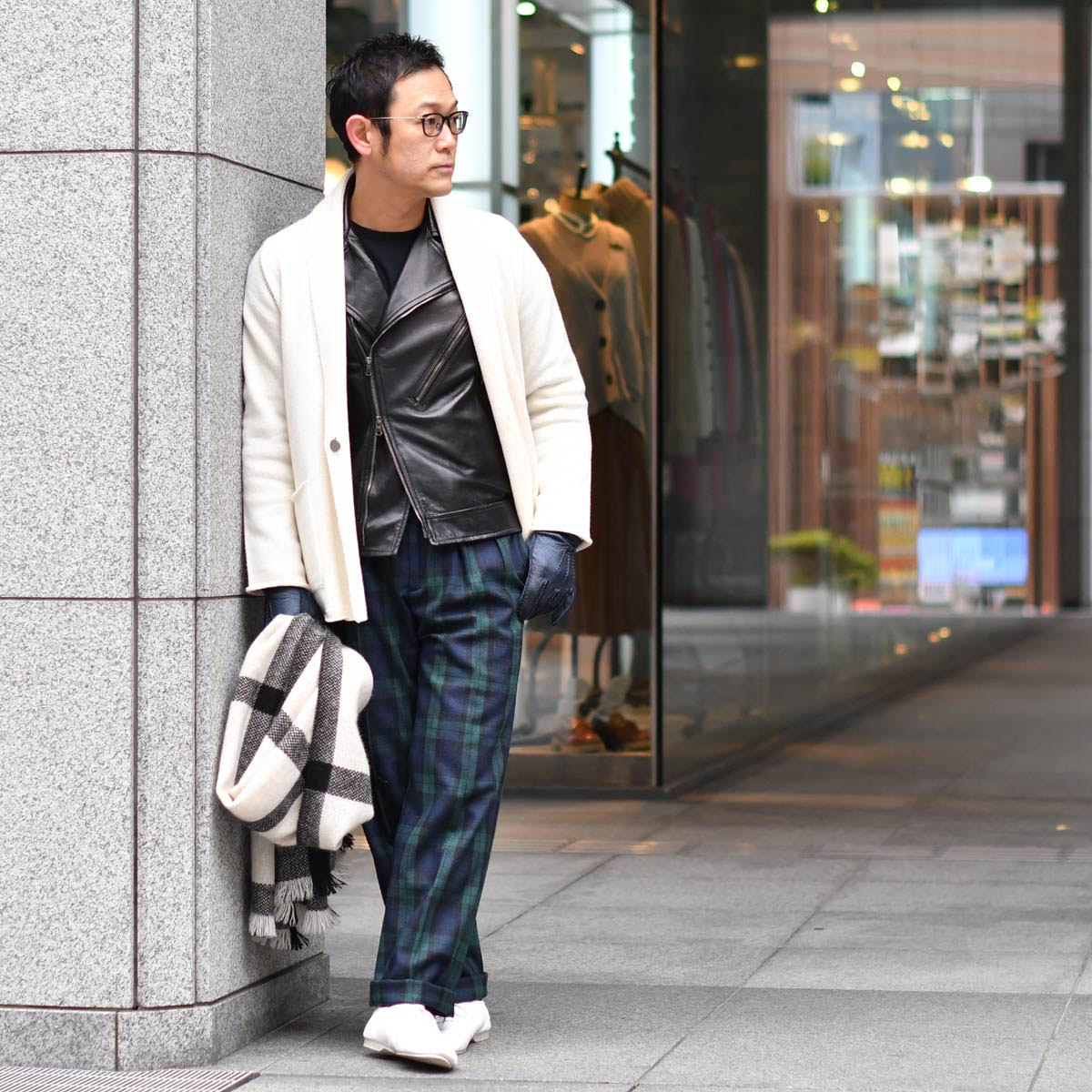 DENTS【デンツ】手袋/グローブ 15-1043 Navy Peccary&No lining