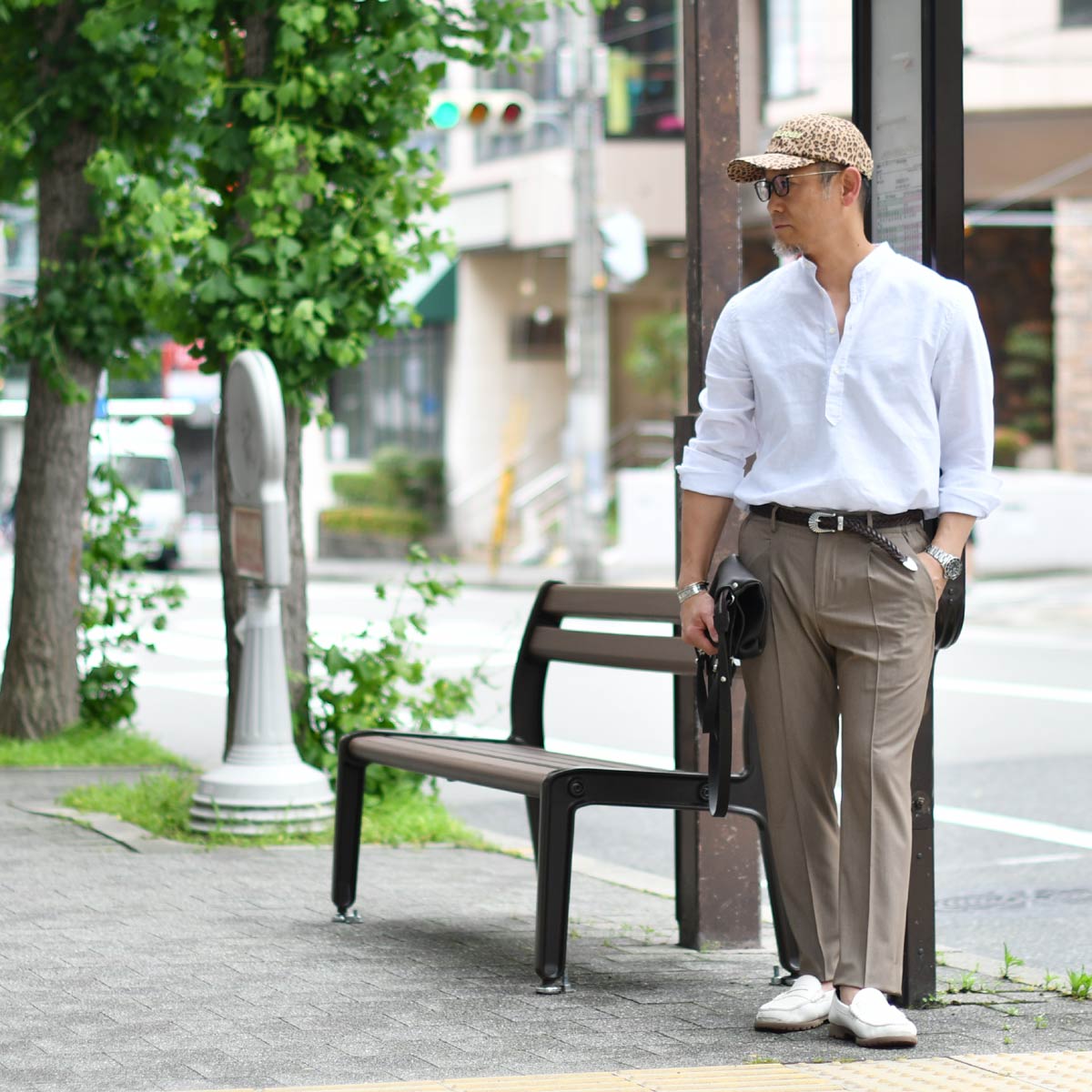 ALBERTO LUTI【アルベルト ルティ】レザーメッシュウエスタンベルト