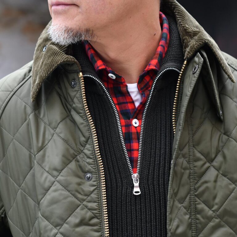 ANDERSEN-ANDERSEN 5G ニット カーキ グリーン XS 数量限定・10月末 - 11月半ばお届け予定] Navy Crewneck (POPEYE GREEN