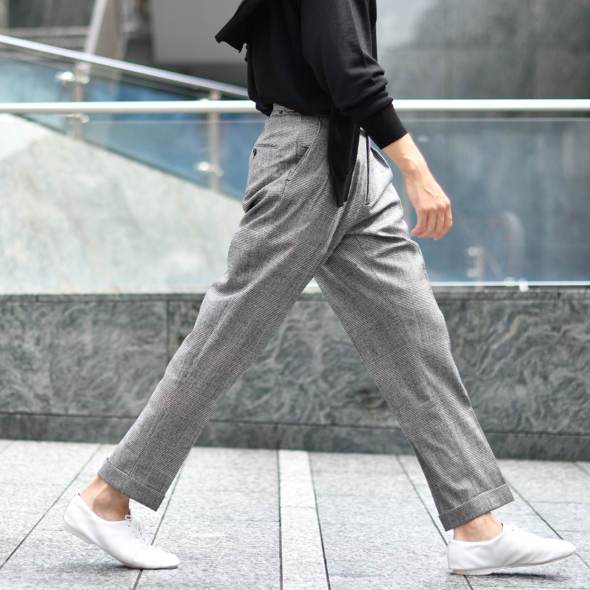BERWICH【ベルウィッチ】ツープリーツパンツ SCOTCH RG1526X GREY 