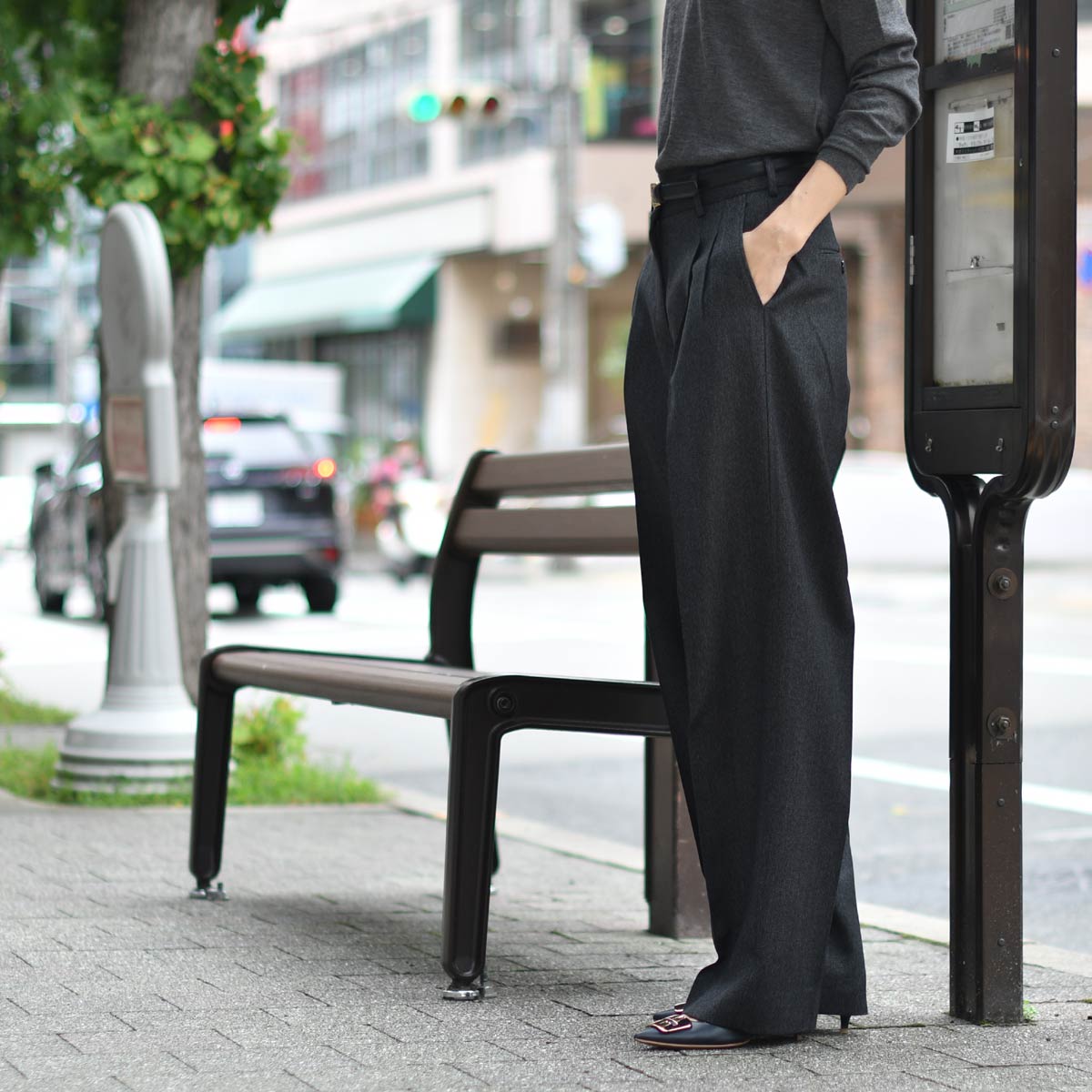 CELLAR DOOR Cellar Door【セラードアー】タックワイドパンツ WENDY