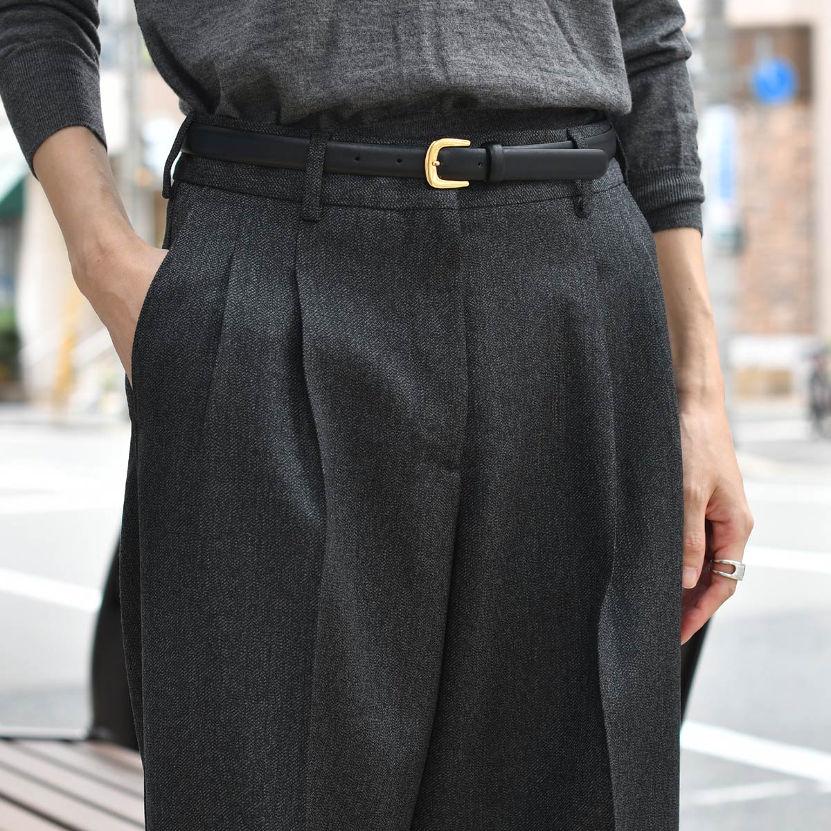 CELLAR DOOR Cellar Door【セラードアー】タックワイドパンツ WENDY