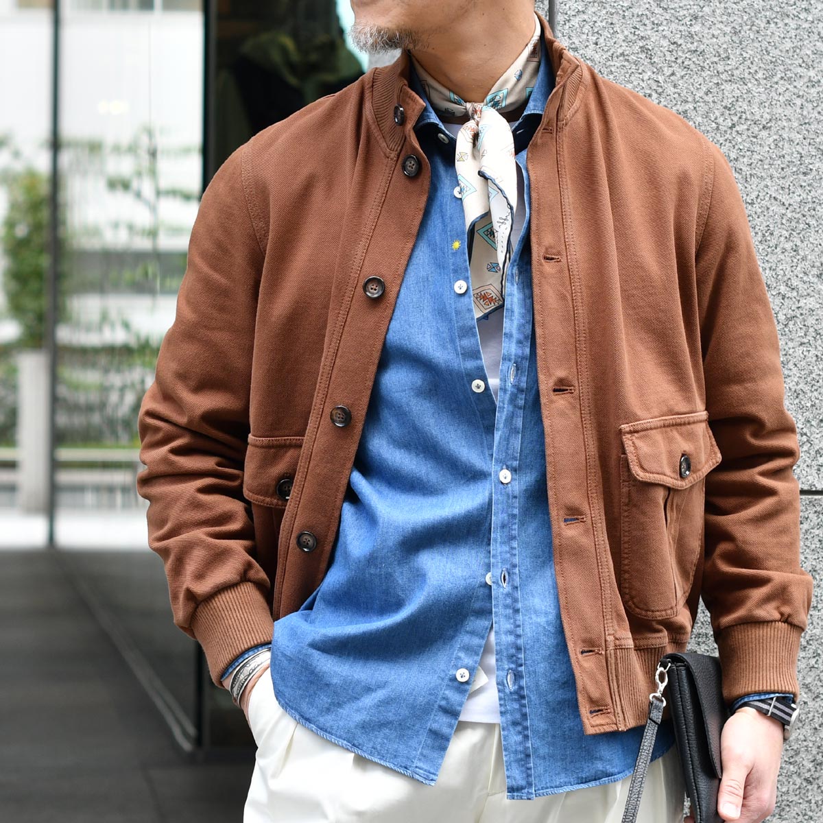 CIRCOLO チルコロ 1901 製品染めコットンジャージーバルスターブルゾン CIRCOLO 1901（チルコロ 1901） CIRCOLO 1901【チルコロ】スタンド