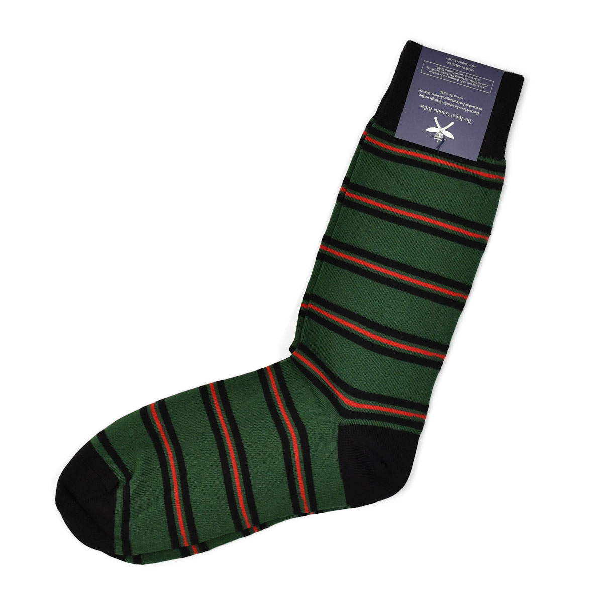 CORGI【コーギー】ソックス靴下 80 45 4102 ROYAL GURKHA RIFLES Sock コットン ナイロン 薄手  ブラックグリーンレッド