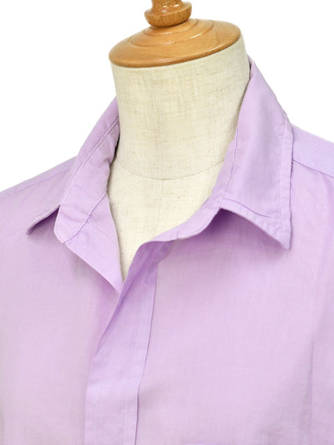 希少サイズ　Frank & Eileen リネンシャツ　パープル　ゆったり Eileen, Relaxed Button-Up Shirt, Light Purple | Frank & Eileen