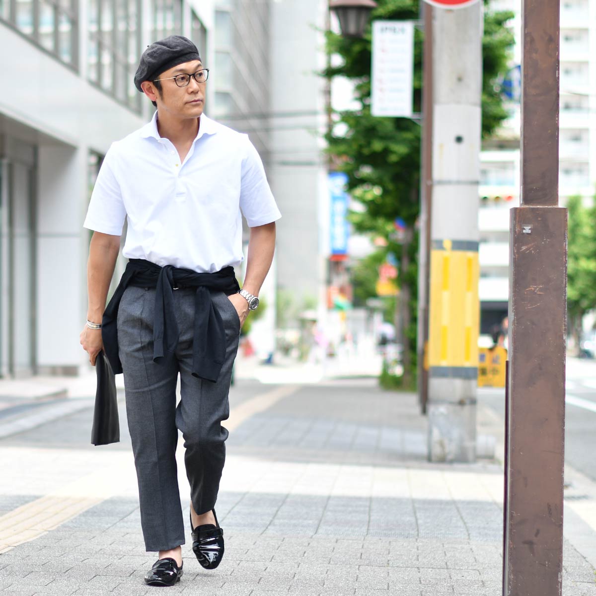 ジャンネット 鹿の子ポロシャツ（黒） 鹿の子 カッタウェイポロ｜giannetto（ジャンネット）｜TOKYOlife