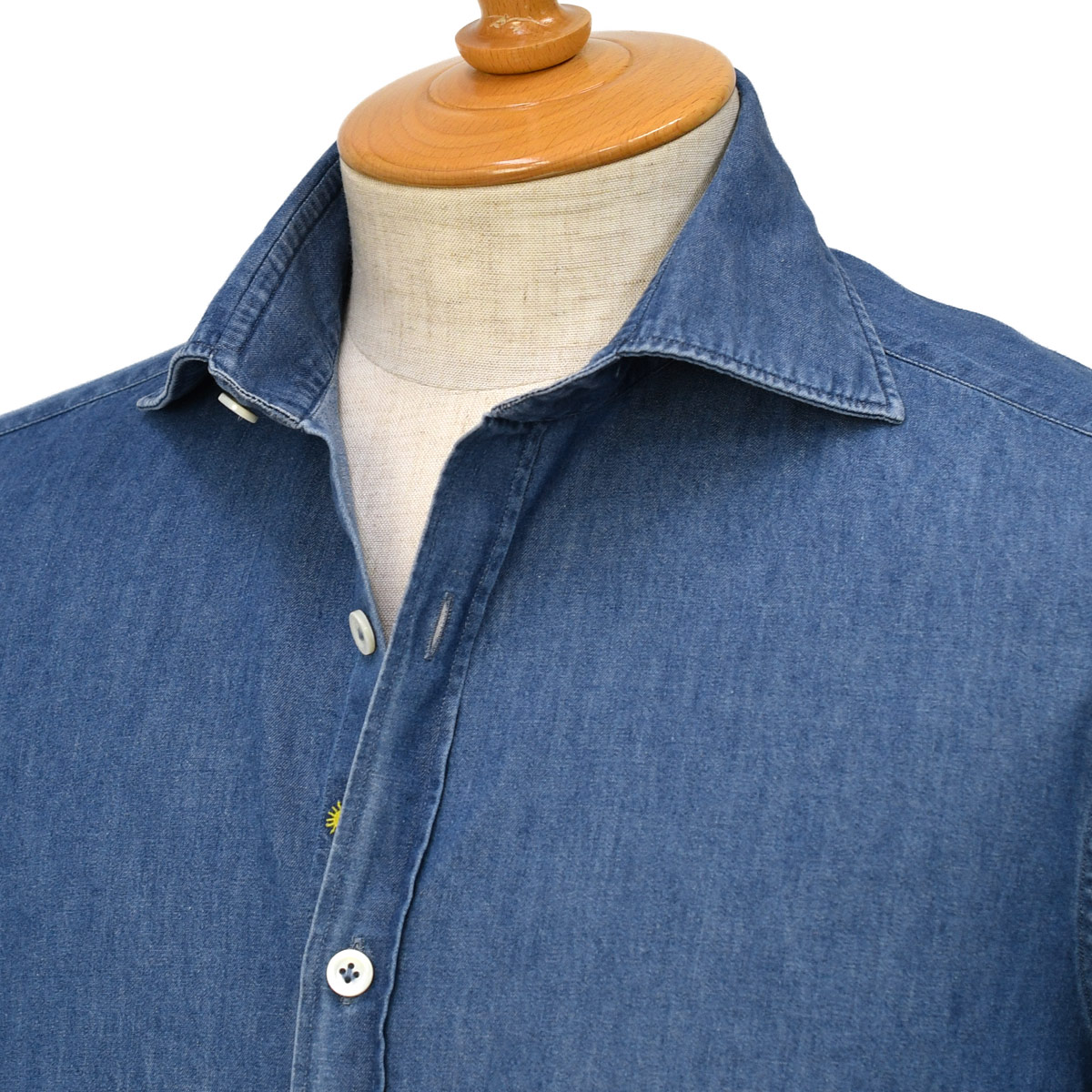 美品 ジャンネット 近年 デニム 長袖 カッタウェイ インディゴ M sa2 美品 ジャンネット 近年 デニム 長袖 カッタウェイ インディゴ M sa2