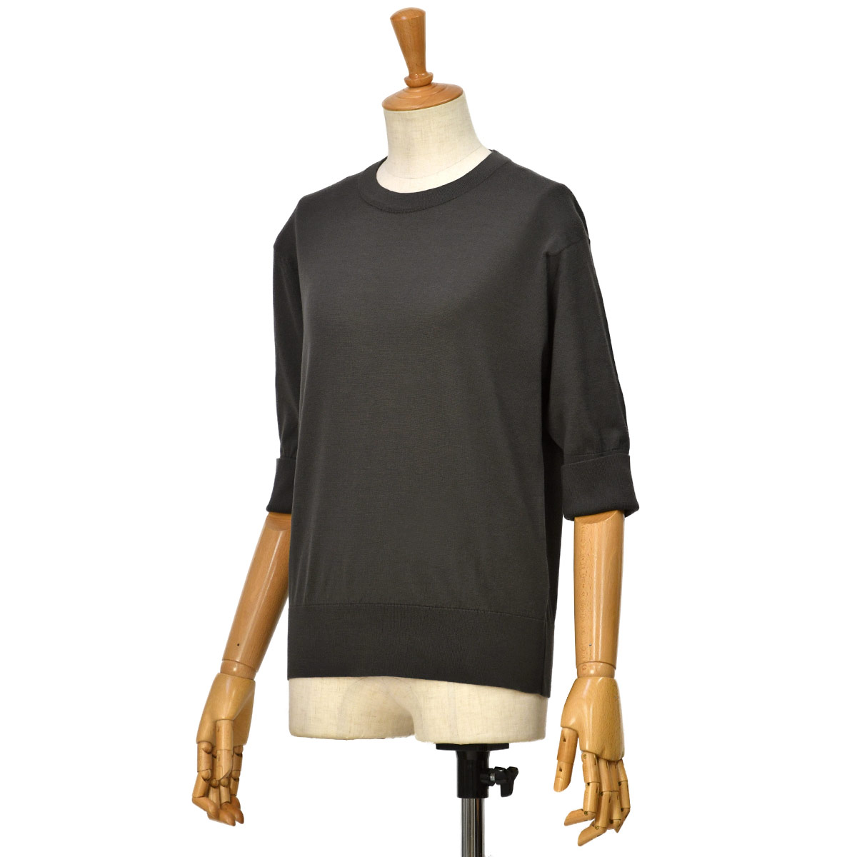 JOHN SMEDLEY ジョンスメドレー ブラック コットンクルーネックニット ジョンスメドレー / JOHN SMEDLEY / HATFIELD / クルーネック