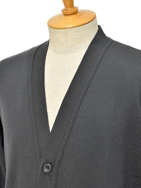 JOHN SMEDLEY グレー Vネック カーディガン JOHN SMEDLEY SMEDLEY【ジョンスメドレー】Vネックカーディガン
