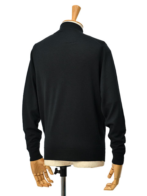 ジョンスメドレー JOHN SMEDLEY アナイ for ANAYI ニット セーター モックネック 長袖 ウール ボーダー S 黒 ブラック /CK25 JOHN SMEDLEY - ジョンスメドレー アナイ ニット セーター