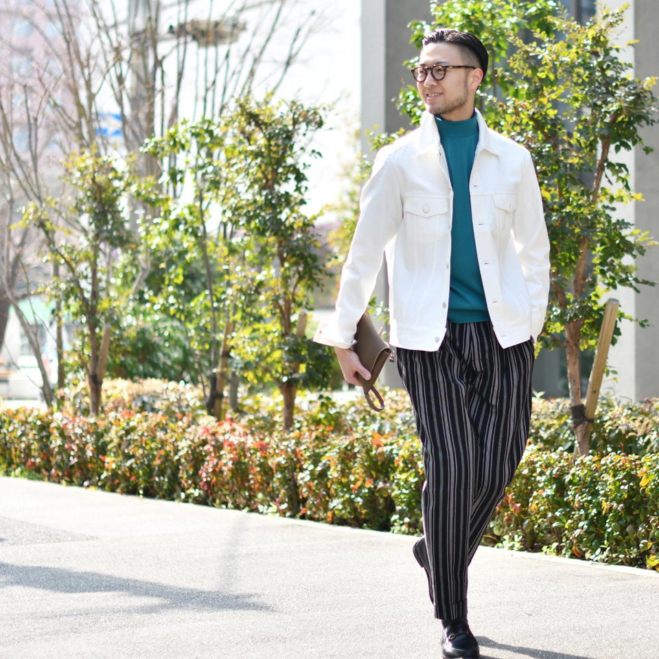 JOHN SMEDLEY　コットン　モックネック　カーキ系 JOHN SMEDLEY/30G半袖モックネックニット シーアイランドコットン