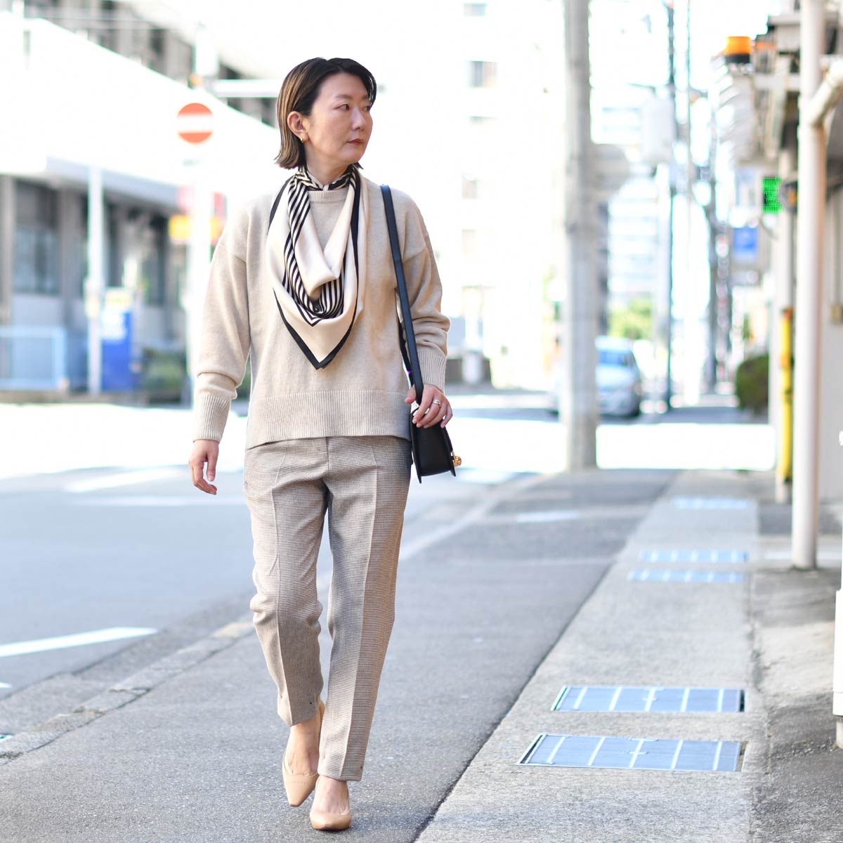 le scarf【レスカーフ】スカーフ NO.1 SAND ベージュ : Cinq