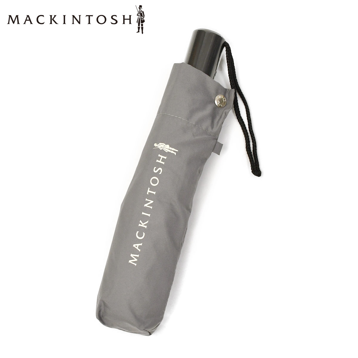 新品未使用　MACKINTOSH　AYR ワンタッチ開閉 折り畳み傘　ブラック Mackintosh（マッキントッシュ） MACKINTOSH【マッキントッシュ