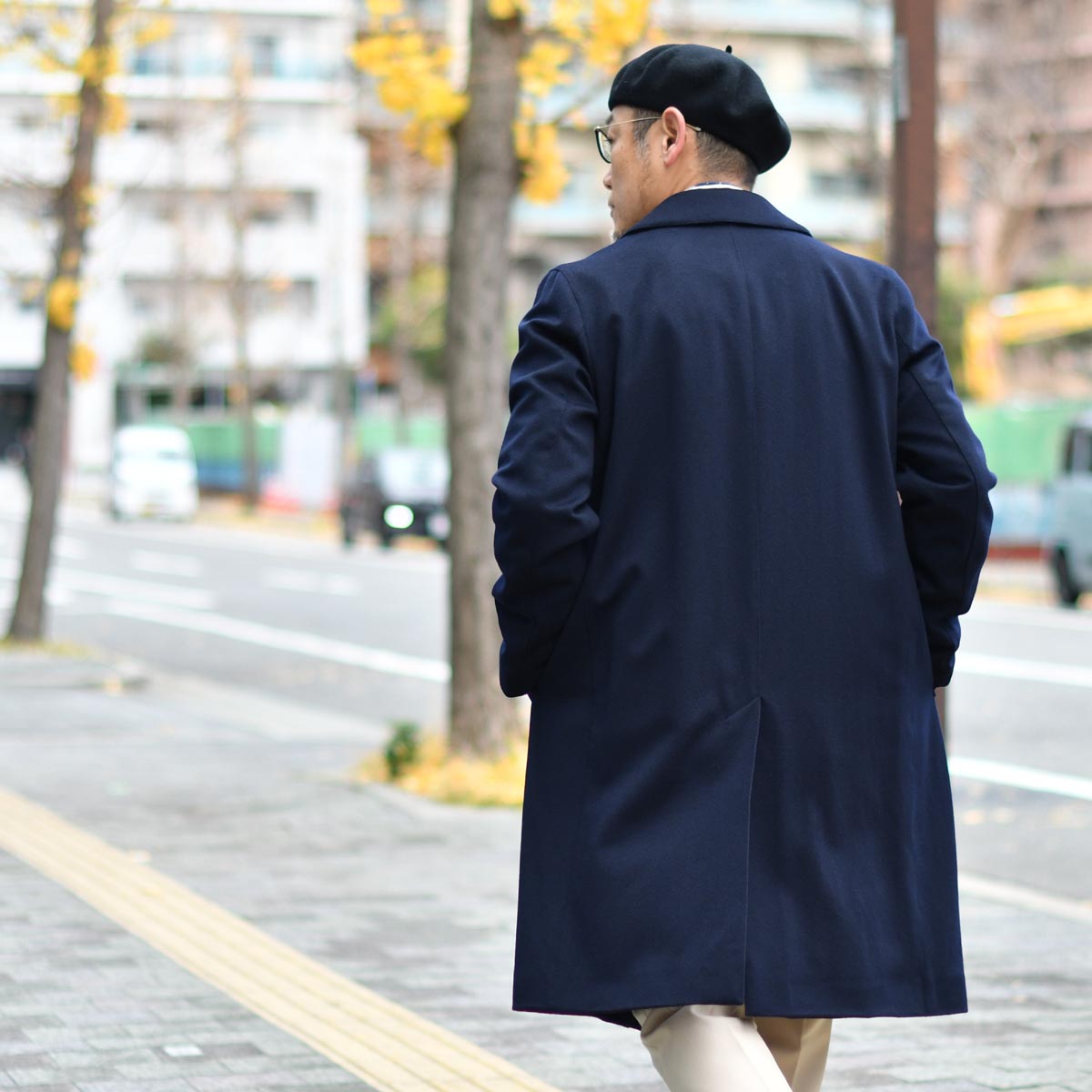 MACKINTOSH【マッキントッシュ】ステンカラーコート DUNKELD Loro Piana RAIN SYSTEM NAVY ロロピアーナウール  ネイビー