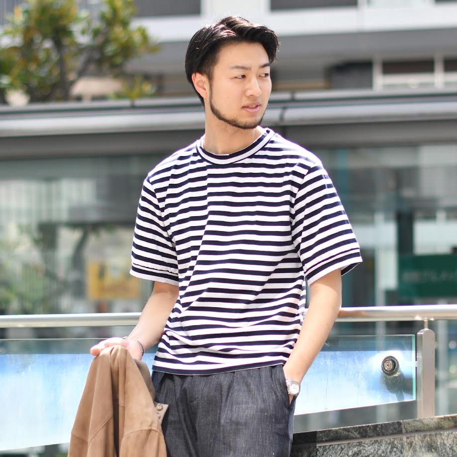 MAISON CORNICHON【メゾン コルニション】 半袖ボーダーカットソー New 