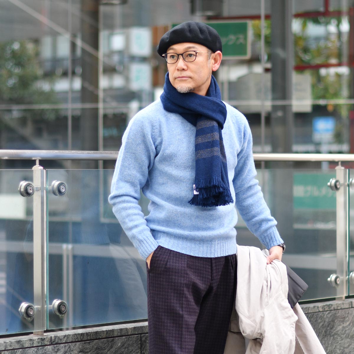 NORLHA（ノラ） Norlha【ノラ】ストール Nomad Nets Wide Stripe Dark