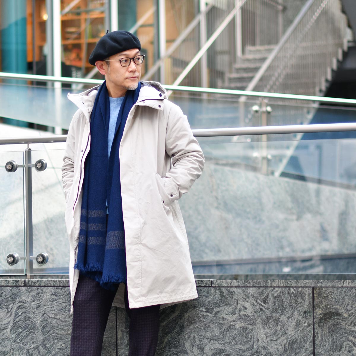 NORLHA（ノラ） Norlha【ノラ】ストール Nomad Nets Wide Stripe Dark