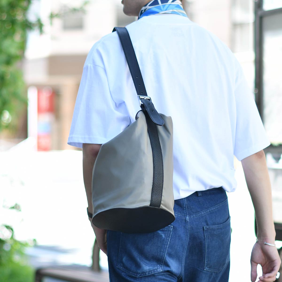 PELLETIER【ペルティエ】ショルダーバッグ Seau epaule GRAY ナイロン
