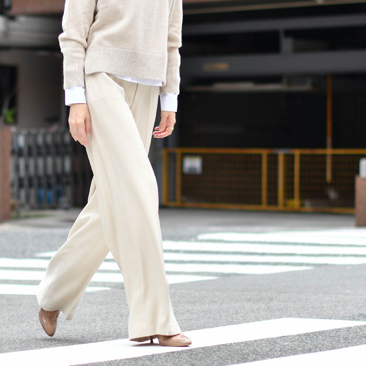 トトノエライト　アイボリー EDWIN（エドウィン） ZED JEANS EZD32K チノ カーゴパンツ テーパード