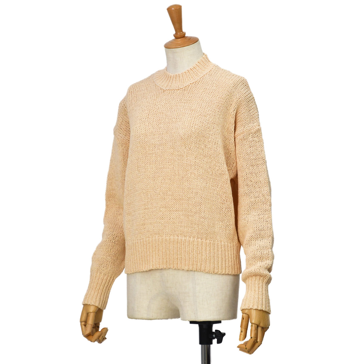 Ron Herman別注 ロベルトコリーナ ニット クルーネック アイボリー L Ron Herman別注 ロベルトコリーナ ニット クルーネック アイボリー L